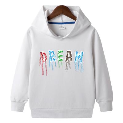 China 2021 High Quality Children's Hoodie 100% Cotton Children's Baby Hoodie Anti-Shrink With Plain Letters for sale