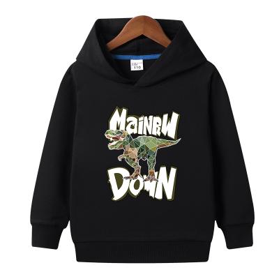 China 2021 Children's dinosaur hoodie pullover sweatshirt cheap anti-shrink children's sweatshirt for sale