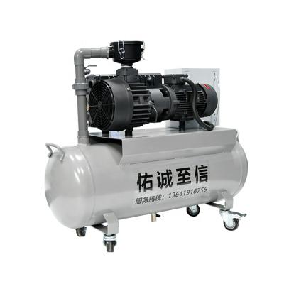 China Lubricated 1.5Kw Low Price Vacuum Negative Pressure Station Small Silenced Air Compressor for sale