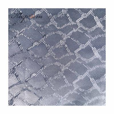 China Stretch Keepwin PU Brushed Imitated Python Coated Brushed Backside Fabric Fuax Leather Fabric Elastic Fabric High for sale