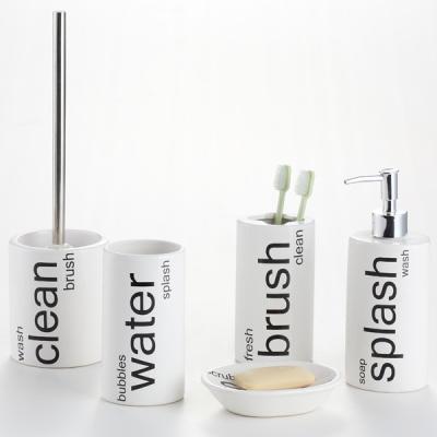 China Viable Chaozhou Hotel Bathroom Set Ceramic Decal Dolomite Gifts for sale