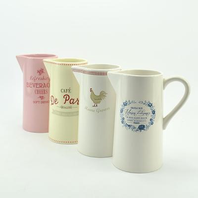 China Wholesale Viable Modern Decal Ceramic Water Jug For Bathroom for sale