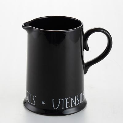 China Hot Selling Ceramic Black Bathroom Water Jug Wholesale Viable for sale