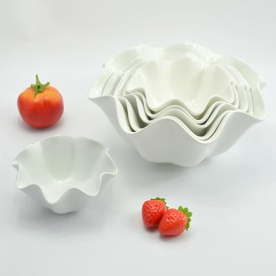 China Viable Wholesale White Kitchen Customized Refrigerated Ceramic Fruit Bowl for sale