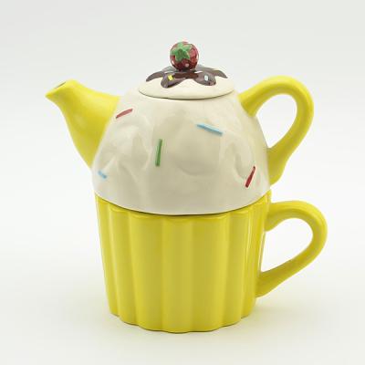 China Sustainable Home And Restaurant Ceramic Teapot With Lid for sale