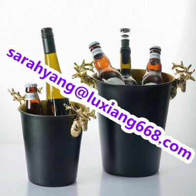 China European Creative Viable Stainless Steel Champagne Bucket KTV Bar Wine Ice Bucket for sale