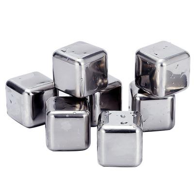 China Sustainable 6 Piece Set Frozen 304 Stainless Steel Ice Cube Grain Clip Creative Ice Whiskey for sale