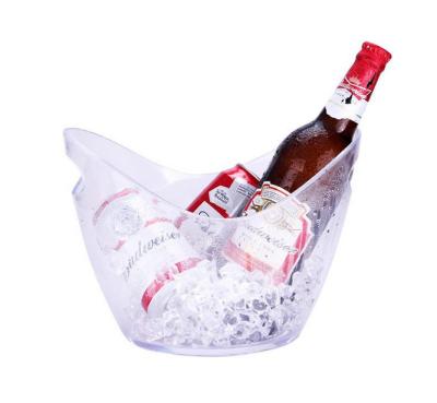 China Sustainable Acrylic 4L Champagne Or Wine Bottle Ice Bucket Kitchen Fruit And Vegetable Storage Container for sale