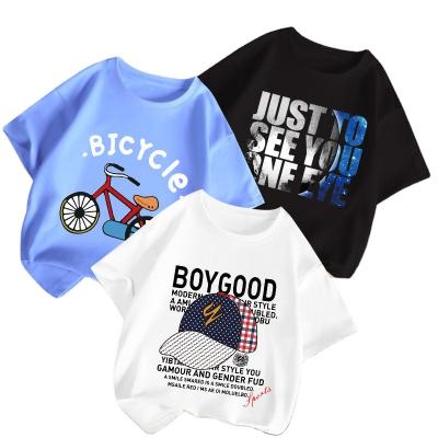 China 2021 new style children's short sleeve children's wear boys' short sleeve summer use shirt jacket handsome big children's T-shirt base for sale