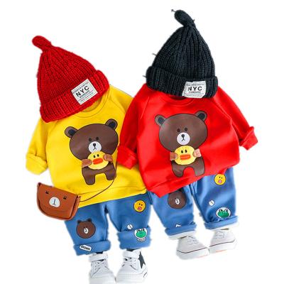 China Chinese style foreign trade children's clothing Europe and the United States autumn boys hoodie suit kids hoodie color two sets for sale