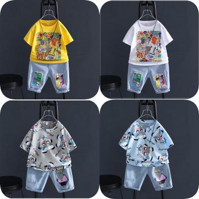 China Formal high quality children's summer suit for boys the new summer casual short sleeve suit for boys and big kids in 2022 for sale