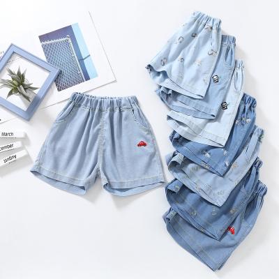 China 2022 summer fashion big boys' denim anti-pilling shorts boys and girls shorts use hot pants with fashion holes for sale