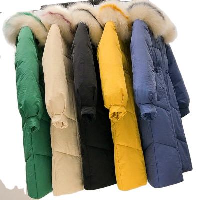 China The trade of the 2021 new winter viable women's down coat European and American cotton clothing women's in the long coat wholesale for sale