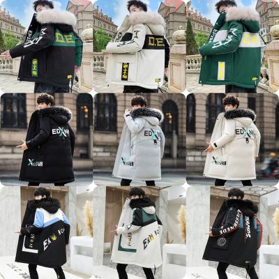 China 2022 New Edition Cotton-padded Men's Loose Thickening Hooded Winter Anti-wrinkle Cross-border Exchanges Leisure Male Jacket Male for sale