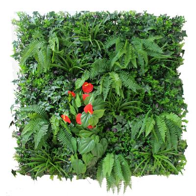 China 100X100cm UV Protection Foliage Wall Decoration Green Plant Removable Artificial Mat Eco-friendly Manufacture For Sale for sale