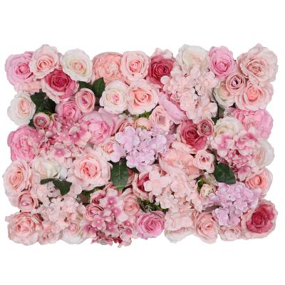 China Hotsale Eco-friendly Cheap Wholesale Artificial Flowers Wall Waterproof Design For Wedding Stage Backdrop Decoration for sale