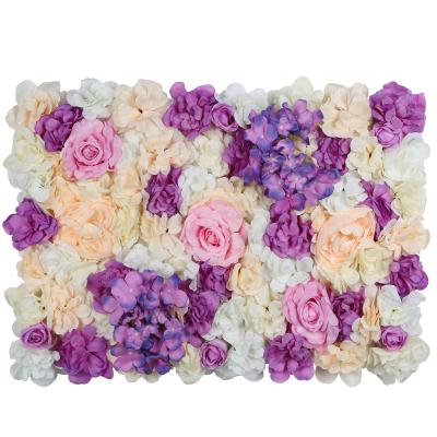 China Indor Decoration Hotsale 60*40cm Interior Exteriors Looks And Touches To Real Flower Artificial Flowers Wall For Wedding Decoration for sale