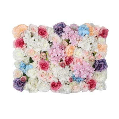 China Flower Wedding Home Decoration Flower Wall Mat Backdrop Flower Panel Artificial For Wedding Decoration for sale