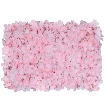 China Fashional Cheap Light Pink Hydrangea Artificial Flowers Party Silk Flower Wall Panel Decoration 40x60cm for sale