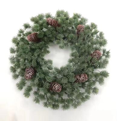 China Hot Sale Artificial Eucalyptus Leaf Chirstmas Decor Artificial Wedding Backdrop Christmas Wreath for sale