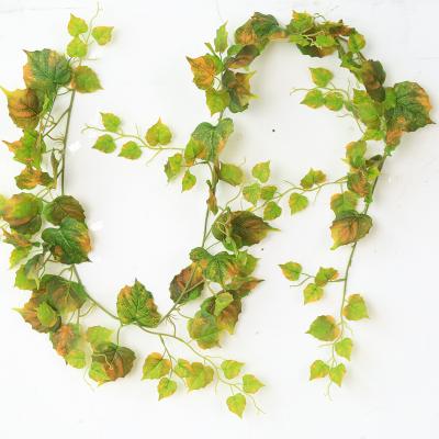 China Waterproof Artificial Ivy Garland Foliage Green Leaves Fake Hanging Vines Vine for Wedding Party Garden Wall Decoration for sale