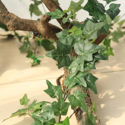 China Waterproof Artificial Fake Ivy Garland Vine Plastic Ivy Vines for Wedding Party Decoration Garden Wall Greenery Decoration for sale