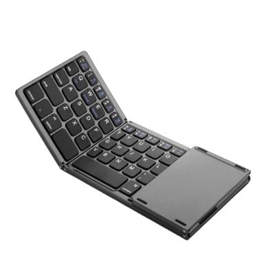 China Hot Selling BT Mini Folding Wireless Keyboard Portable Wireless Keyboard For PC for sale