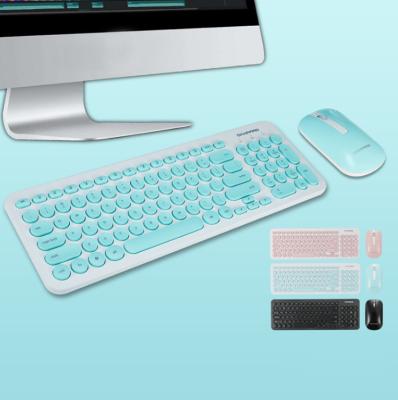 China PC/Mobilephone/Tablet/Laptop/Pad wireless candy color keyboard mouse combos candy color sets for mouse for sale