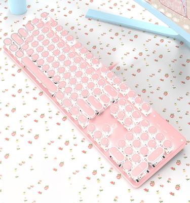 China Plug & Play Keyboard Cyan Hot Selling Mechanical Axis Cute PC Accessories Lovely For Girls Gift for sale