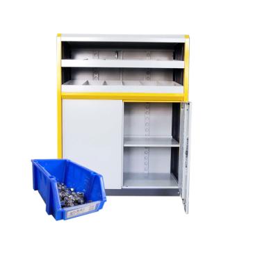 China Cabinet Garage Durable Industrial Tool Storage Cabinet with Drawers Spare Parts Rack Repair Kit for Workshop Metal Sheet Making for sale