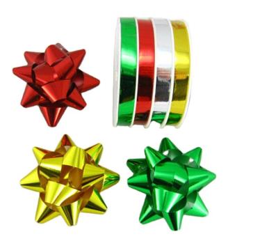 China Festival Decoration PP Template Star Bow And Ribbon Set For Gift Wrapping for sale