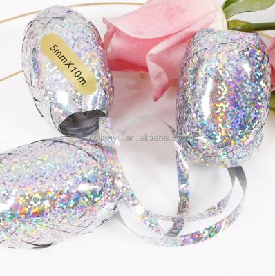 China Holiday Decorations High Quality Luxury 5mm Face Laser Eco-friendly Simple Wrapping For Gifts Wrap PP Balloons Sliver for sale