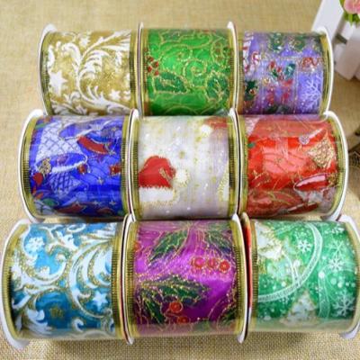 China High Quality Viable New Arrival Customized 100% Polypropylene Christmas Organza Ribbon Wedding Gift Wrap With Cheap Price for sale