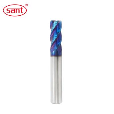 China Blue Coated Hardware Carbide Radius End Mills for sale