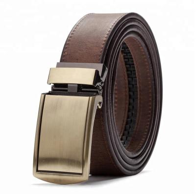 China Custom 3.5cm Crazy Horse Pattern Factory Mens Top Grain Ratchet Leather Belt Crazy Horse Pattern Factory for sale