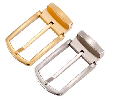 China Shiny Gold Single Crotch Buckle For Genuine Leather Belt Men's Pin Belt Buckle for sale