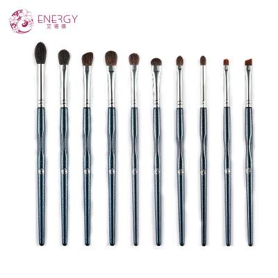 China Angular Blush ENERGY 2021 Custom Blue Private Label Global Hot Selling 10pcs Eye Makeup Brush Set Pro Premium Gifts for sale