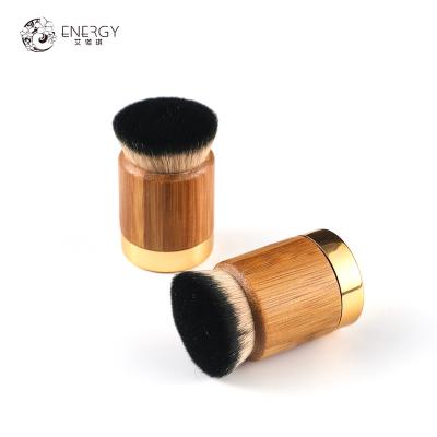 China Eco-Friendly Japanese Luxury Single Bamboo Handle Cruelty Free ENERGY Kabuki Powder Base Foundation Makeup Brush Refillable Flat Brush Eco-Friendly Vegan for sale