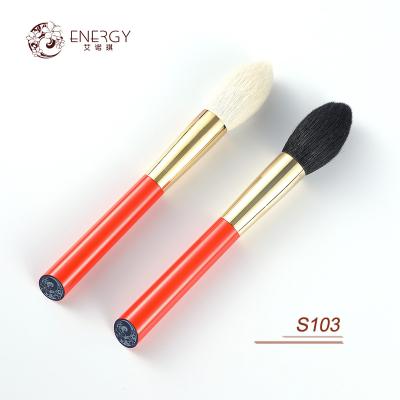 China Pro Private Label ENERGY Flame Shape Highlight Makeup Black Set Goat Hair Suitable Japanese Luxury Natural Best Quality for sale