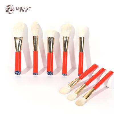 China Angular blush logo design good quality private label goat hair kabuki kabuki luxury makeup brush set of latest logo design for sale