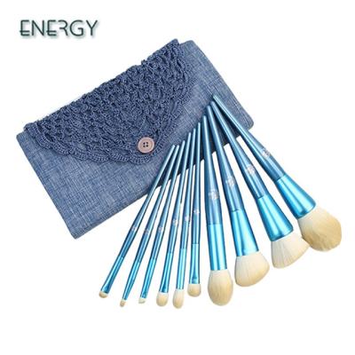 China Angular blush ENERGY 10pcs classic synthetic face private label brush set hair brochas de maquillaje for sale