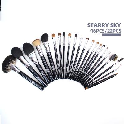 China Excellent Powder Grabbing Ability ENERGY Professional Bling High Quality Goat Hair Synthetic Pony Hair Makeup Set Brush 22pcs for sale