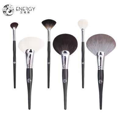 China High Quality Soft Touch ENERGY M Series 6pcs White Goat Hair Setting Brush Professional Powder Brush Fan Brush for sale