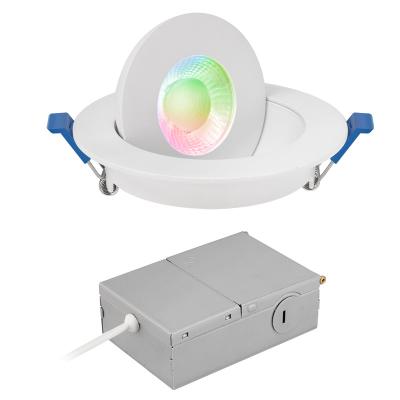 China Smart Recessed Led Floating Gimbal Light 3.5 Inch 7W 660LM IC Rated Adjustable Recessed LED Downlight Energy Star ETL for sale