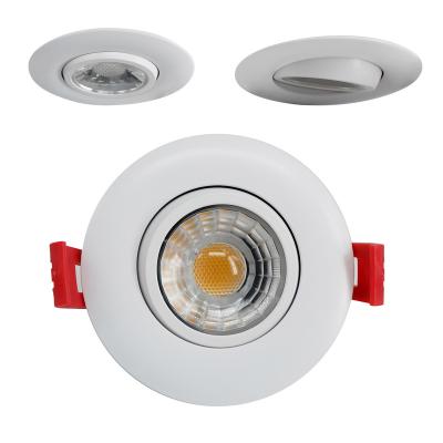 China Embeded 3 Inch Dimmable LED Die Casting Adjustable Rotating Gimbal Light Recessed Down Light for sale