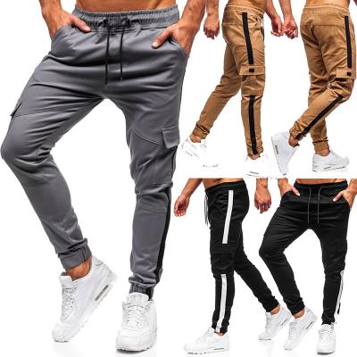 China Anti-Wrinkle Casual Gym Workout Track Pants Comfortable Slim Fit Tapered Mens Sweatpants With Pockets for sale