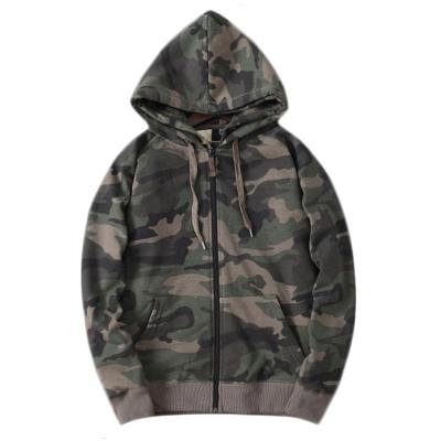 China Breathable Plain Breathable Pullover Hip Hop Camouflage Army Men's Full Zipper Sweatshirts Sportswear Hoodies for sale