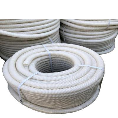 China Plastic PVC Perforated Corrugated Pipe Flexible Corrugated Conduit Electrical Wire Protection for sale