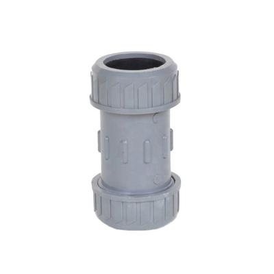 China new PVC-U material 100% UPVC pipe fittings plastic expansion coupling PVC quick connector for sale