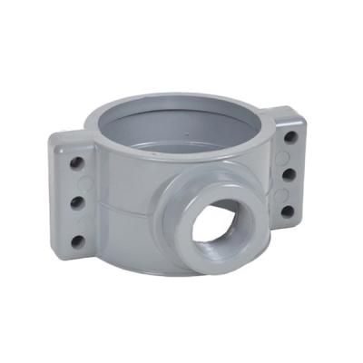 China 100% UPVC Material New PVC-U Pipe Fittings Plastic Saddle Clamp For Water Supply for sale